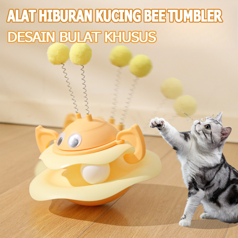 Bee Tower Cat Stick set สายขนนกน่ารัก Interactive Ball Tower