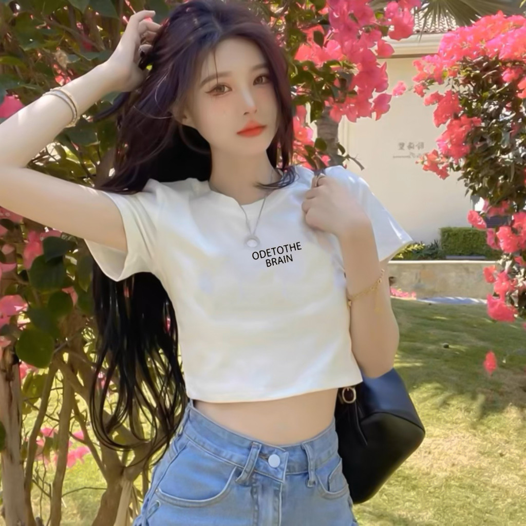 (ของพร้อมส่ง ส่งใน 24 ชั่วโมง) เสื้อยืด baby tee mardi เสื้อสาวอวบ ครอป เสื้อแซ่บ เสื้อเกาหลี คอกลม น่ารัก ไม่ยับ t-shir