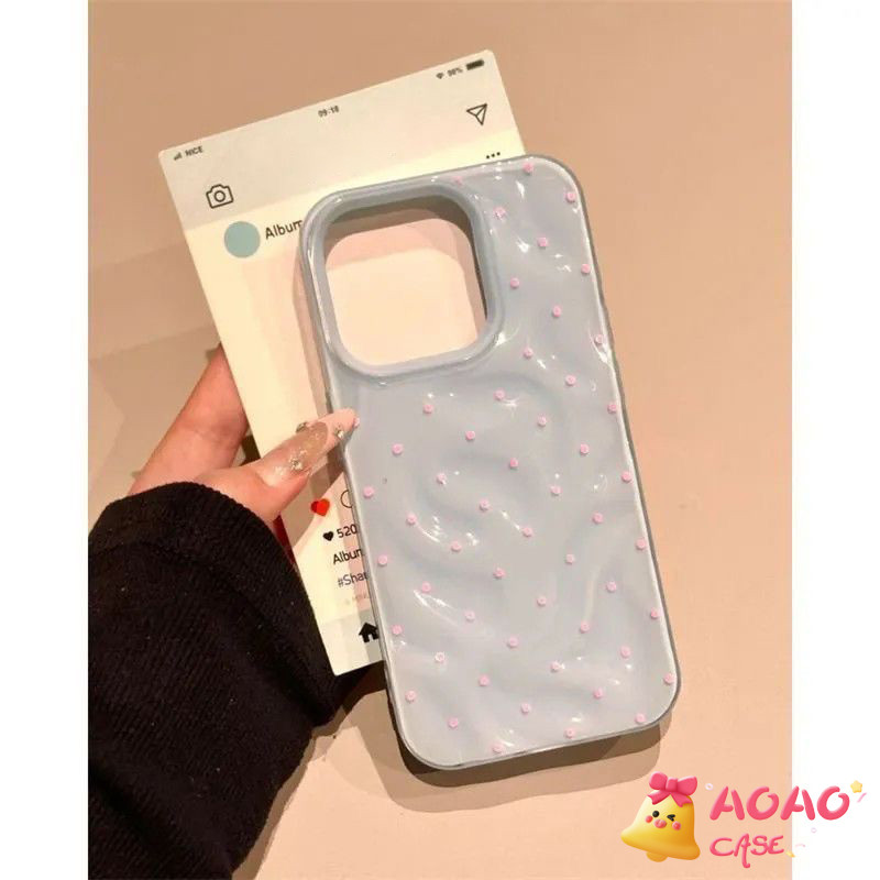 เคสไอโฟน 11 สำหรับ iPhone 13 15 16 11 14 12 Pro Max 15 14 16 6 6S Plus XR XS คลื่นสดหวานคลื่นนัวเนีย - รูปที่ 2