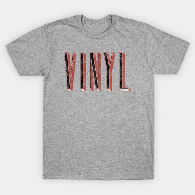 เสื้อยืด Vintage Vinyl T-Shirt Cotton 100% Oversize