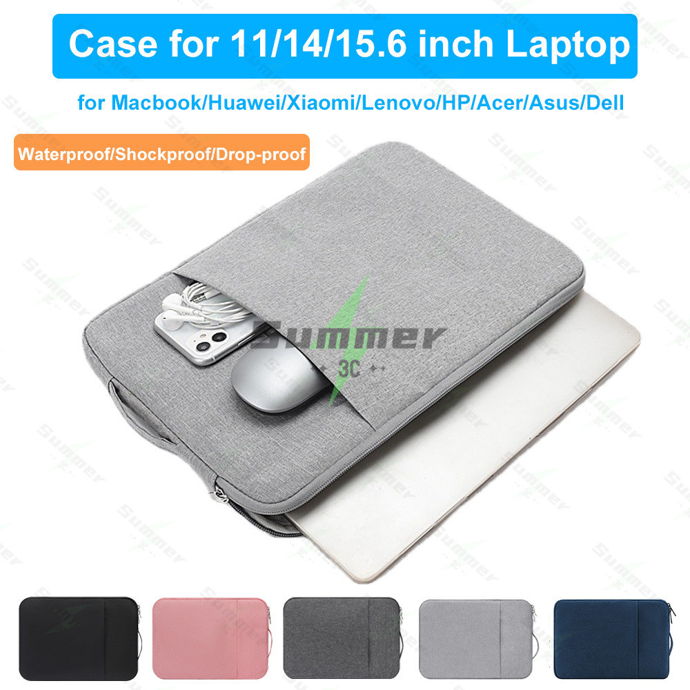 Summer กระเป๋าใส่แล็ปท็อปขนาด 11/14/15.6 นิ้วสำหรับ for 11-15.6 inch แล็ปท็อป พร้อมกระเป๋าใส่แล็ปท็อปกันน้