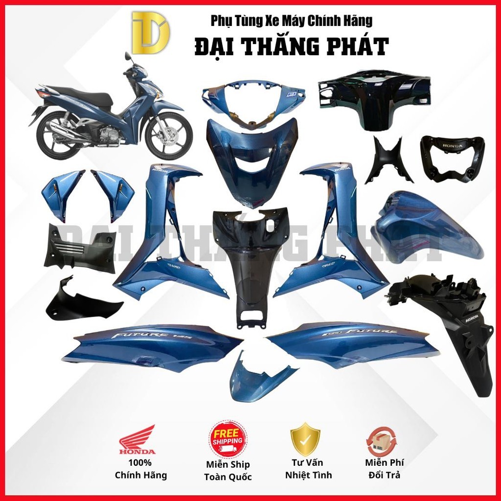 แฟริ่ง Future 125cc K73 2022 Cast Rim - รุ่นพรีเมี่ยม - สีน้ําเงิน - PB389M แท้ Honda - DTP
