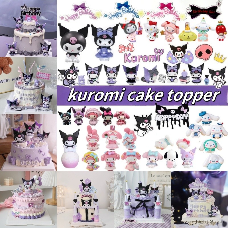 น่ารัก มาสคอตสีม่วงการ์ดกระดาษท็อปเปอร์เค้ก,อุปกรณ์ประกอบฉากตกแต่งเบเกอรี่,อุปกรณ์ตกแต่งขนม
