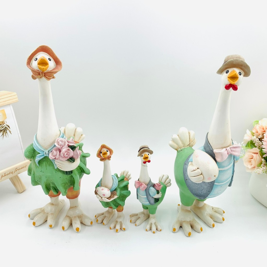 Influencer ins Style Large Family Four Ducks High-value Home Garden Jewelry