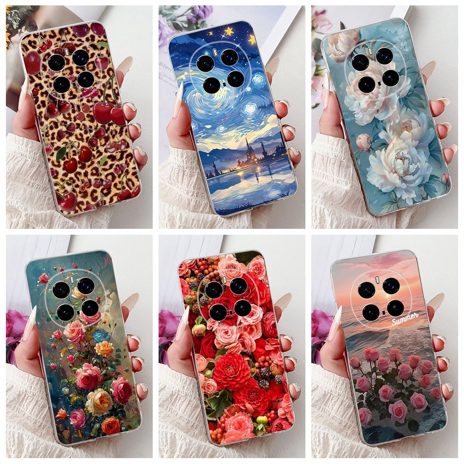 ปลอกใหม่สําหรับ Honor Magic 7 / Magic 7 Pro กรณี PTP-N49 PTP-AN10 แฟชั่นดอกไม้ Bowknot ซิลิโคนนุ่ม T