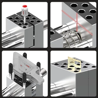 POLI ปากกาจับโต๊ะ, คีมมือถือ DIY แยกที่ถอดออกได้, แบบพกพา Mini มัลติฟังก์ชั่น 2 in1 Scale รุ่น Fixing เครื่องมือสําหรับอาคารรุ่น