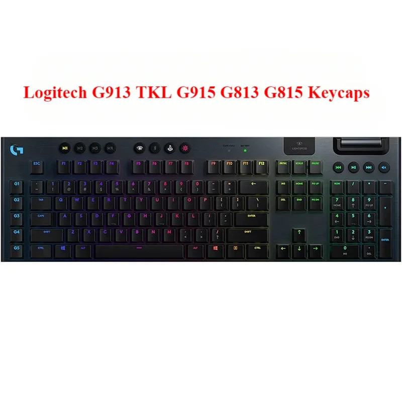 Logitech Keycaps โปร่งแสง 111 คีย์ Anti-skid Keycaps สําหรับ G913 TKL G915 G813 G815 คีย์บอร์ดแบบกลไ