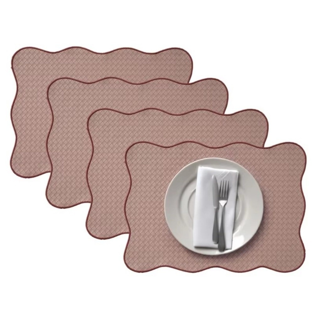BENJMOORE Solid Place Mat,กันน้ํา Oil-Proof Dining Mat,Nordicรูปสี่เหลี่ยมผืนผ้าทนความร้อนลูกไม้ตกแต่งขอบตารางเสื่อห้องครัวซัพพลาย ราคา ถูกที่สุด ดีลบีเคเค แกลเลอรีภาพที่ 5
