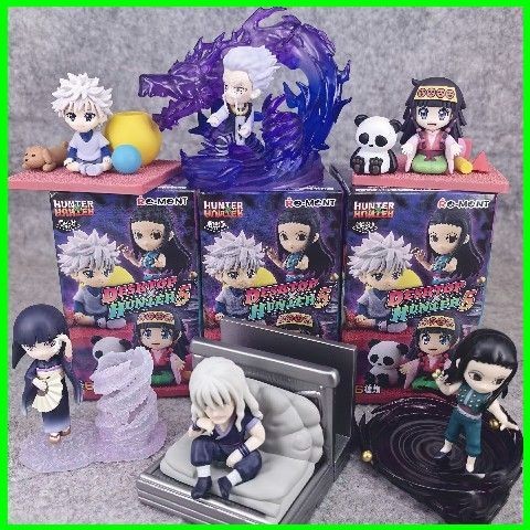 GC 6pcs HUNTER HUNTER Action Figure Killua Zoldyck Alluka Illum Zoldyck ตุ๊กตาของเล่นเครื่องประดับขอ