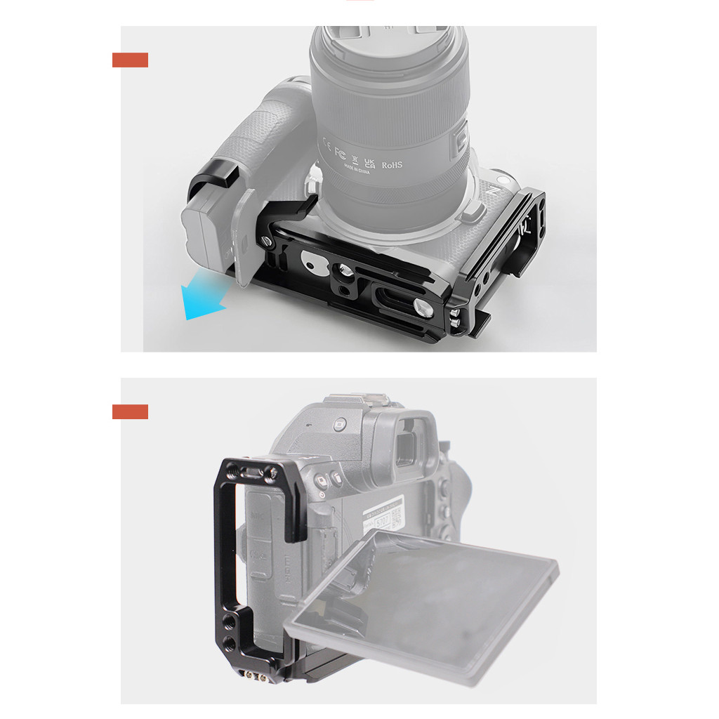 XT-XINTE โลหะ Quick Release กล้องสําหรับ Nikon Z5II Z5 Z6 Z7 Z6II Z7II Z6III กรอบป้องกัน L แผ่นวงเล็บแนวตั้ง - รูปที่ 5