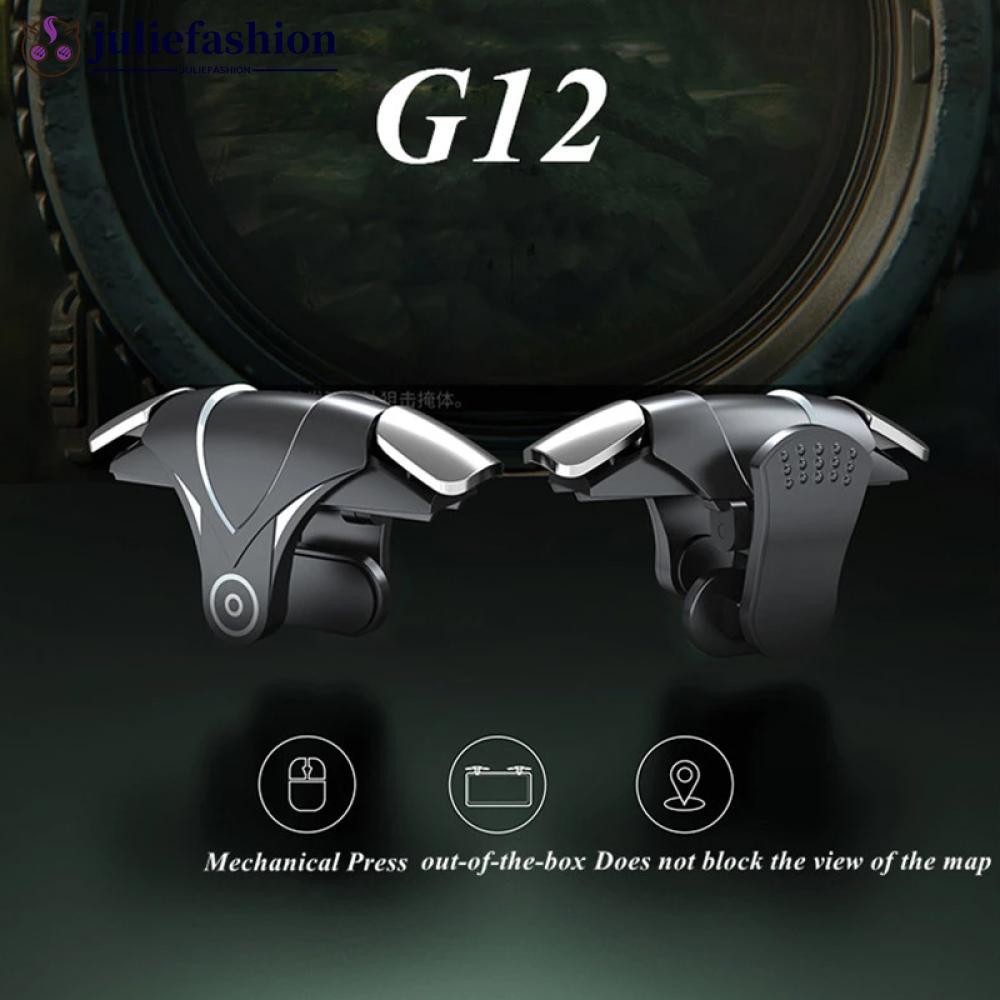 JULIEFASHION G12 โทรศัพท์มือถือเกม Trigger PUBG จอยสติ๊กGamepad ABS Aimปุ่มL1 R1 Controller I3Z9