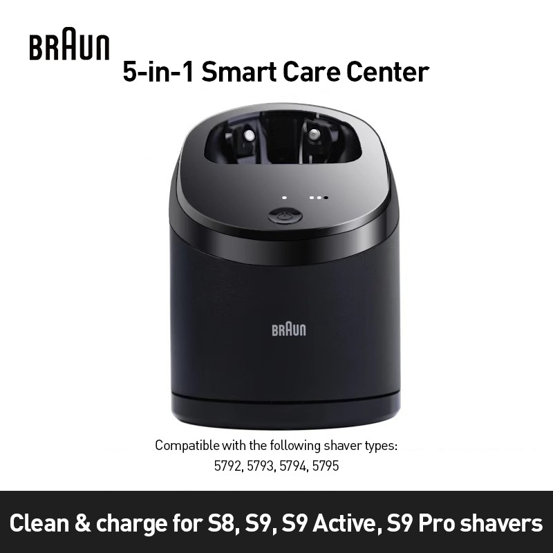 Braun เครื่องโกนหนวด smart care ทําความสะอาดเครื่องชาร์จเข้ากันได้กับ S8/S9/S9Active/S9Pro/S9Pro+
