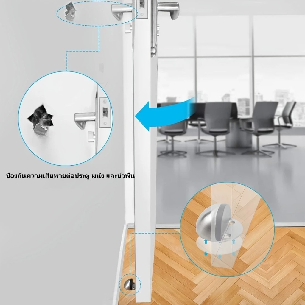 Tesco กันชนประตูสแตนเลส กันชนประตู กันชนโดม กันชนประตูติดพื้น ทั้งแบบมีแม่เหล็กและไม่มีแม่เหล็ก - รูปที่ 3