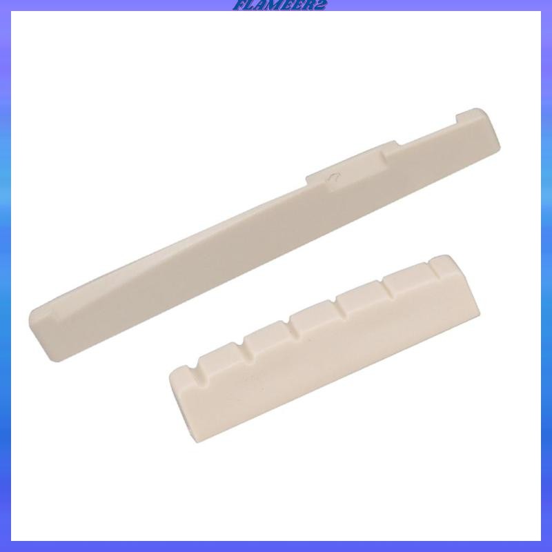 [Flameer2] น็อตอานพลาสติก Slotted 6 String Saddle Nut Acoustic Guitar Saddle Nut