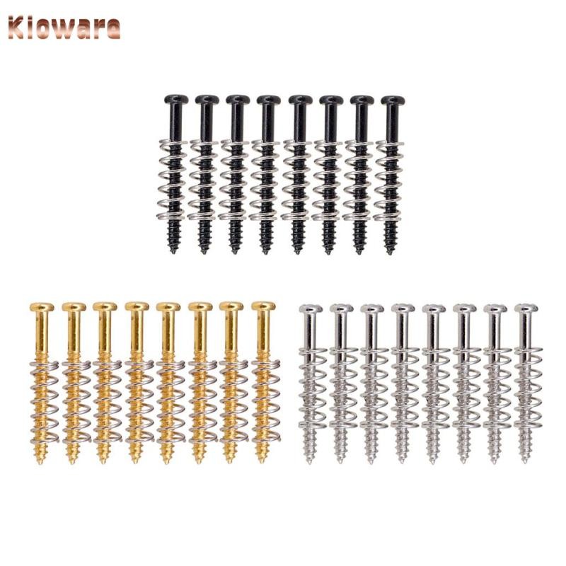 [Kloware] สกรูกีตาร์ไฟฟ้า/เบส 8 ชุด สปริงตรง เปลี่ยน Accs สีดํา