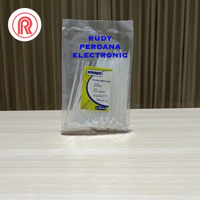 สายไนลอน ZL99 TIE สายไนลอน TIES 2.5x100MM 2.5 x 100 MM 10 CM WINNER - สีขาว