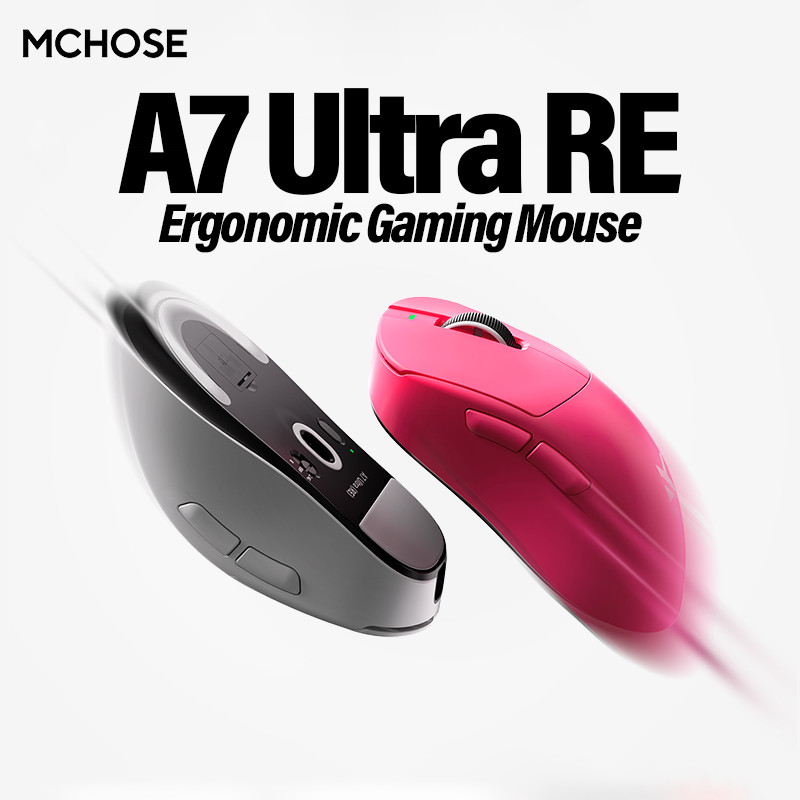 MCHOSE A7 Ultra RE Tri-Mode Gaming Mouse | 56g น้ําหนักเบา PAW3950 เซ็นเซอร์ Dual 8KHz อัตราการสํารว