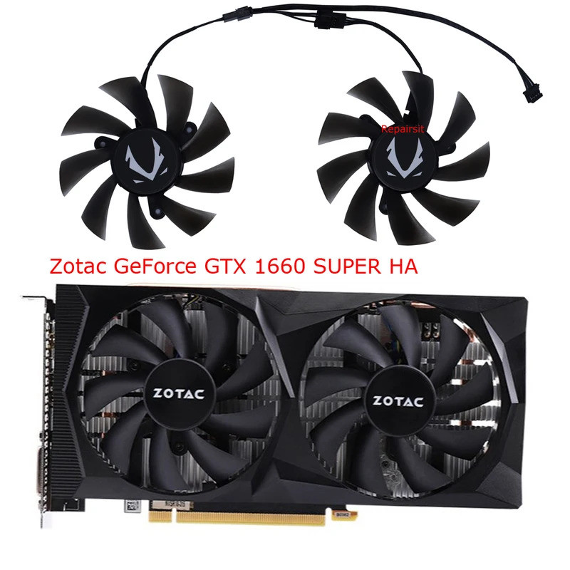 GPU Cooler,พัดลมการ์ดวิดีโอ,2 ชิ้น/เซ็ต,GA92A2H,สําหรับ ZOTAC 1660 SUPER AMP RTX 2060 2070 SUPER MIN