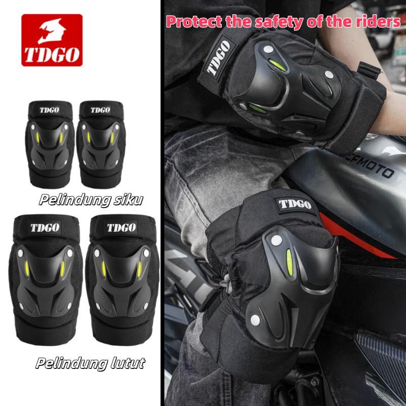 TDGO เข่ายามข้อศอกแผ่นป้องกันเกราะความปลอดภัยเกียร์โล่ Pengawal Lutut Siku Arm Protector Rider