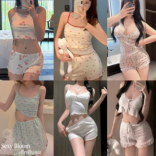 🌹Sexy Bloom🌹คุณภาพดีและราคาถูก 🌺เซตชุดนอน🌺 ชุดนอนสตรี ชุดอยู่บ้าน ลายดอกไม้ น่ารัก ส่งไวจากไทย
