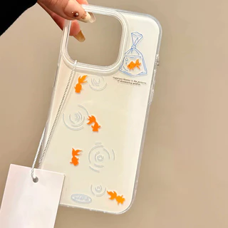 เคสไอโฟน 17 สำหรับ iPhone 16 15 13 11 14 12 Pro Max 16 Plus 14 Plus 15 Plus ปลาทอสดสดใหม่ที่หรูหราปก IMD ใหม่