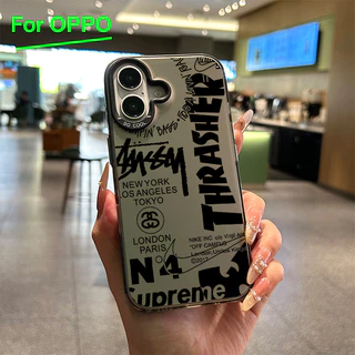 For เคสโทรศัพท์ OPPO A3 A3X A60 5G A9 A18 Stussy A38 A15 A15s A60 A35 A17 A17K A79 5G OPPOA57 4G A55 A77 A77S 4G