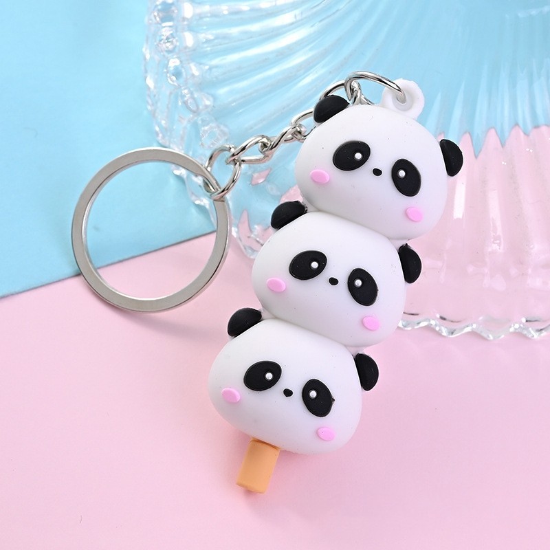 GANTUNGAN MOUDAH KEYCHAIN SANRIO LOTSO BEAR PANDA SATE STACKED CUTE COOL