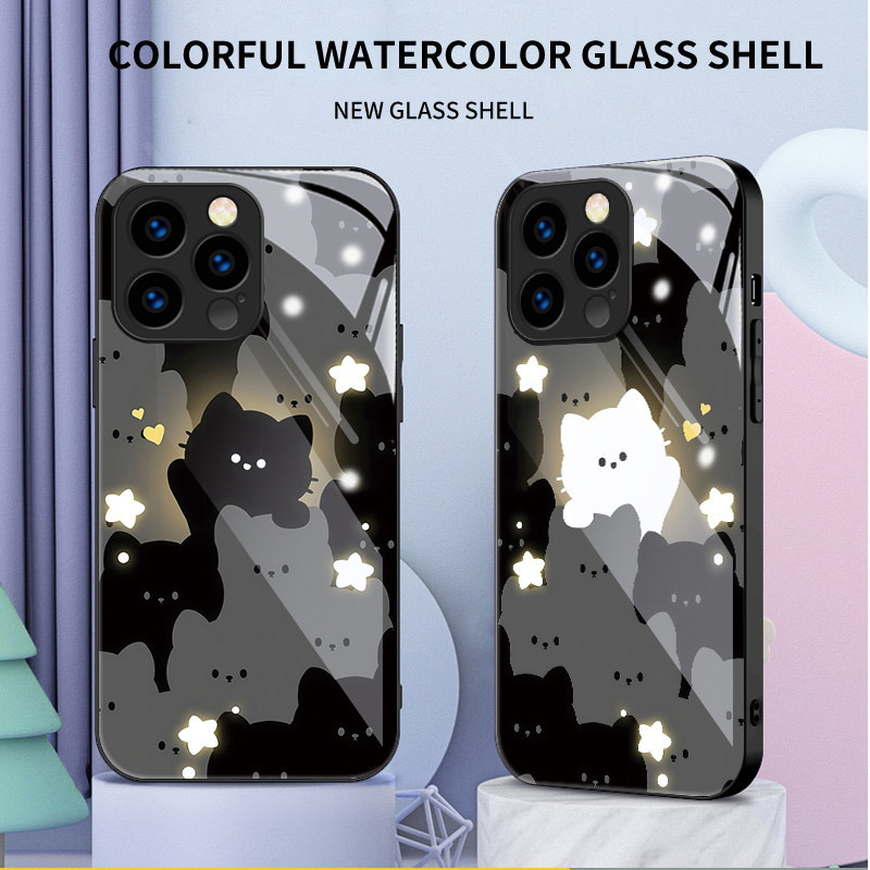 เคสกระจกเคลือบเงา VIVO Y02 Y03 Y04 Y16 Y17 Y18 Y19 Y20 Y21 Y22 Y39 Y35 Y37 Y36 Y29 Y28 Y27 Y50 Y30 Y