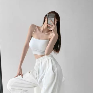 🌙Soroh🌙เสื้อสายเดี่ยว มีฟองน้ำ สีพื้น เข้ารูป ผ้ายืด⭐️เสื้อกล้ามผู้หญิง ใส่สบาย✨#FY1803/FY1806