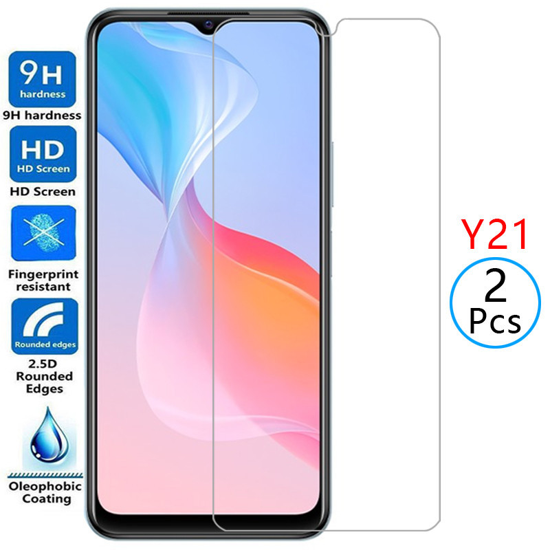 กระจกนิรภัยสําหรับ vivo y21 y21t y21s y21g y21a y21e กระจกนิรภัยป้องกันหน้าจอบน vivo y21 tsgay 21 21