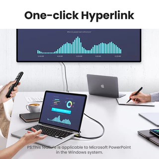 Ugreen การนําเสนอไร้สาย Remote Clicker Laser Pointer 2.4GHz USB Powerpoint PPT ปากกาสําหรับ Office Mac Window Multi-function Laser Pointer สําหรับการนําเสนอ