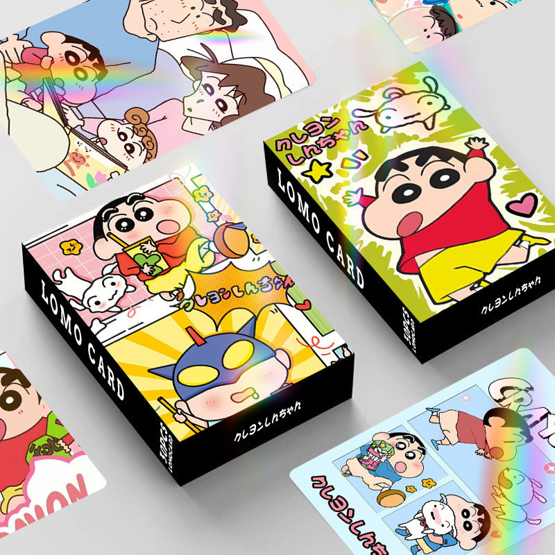 Crayon Shin-chan Laser Flash Lomo Card Photocard 30 ชิ้น/กล่อง ราคา ถูกที่สุด ดีลบีเคเค