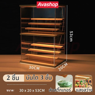 🇹🇭ส่งจากไทย🇹🇭🔥กล่องไม้LED🔥กล่องโชว์โมเดล พร้อมไฟ LED การซ้อน…