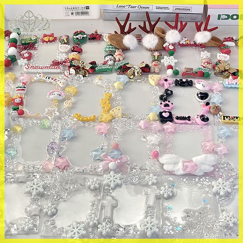 Daisy 1 ชุด DIY การ์ดอิฐวัสดุผู้ถือภาพอุปกรณ์ตกแต่งน่ารักการ์ตูนผีเสื้อดอกไม้ภาพการ์ดแขนวัสดุชุด TH