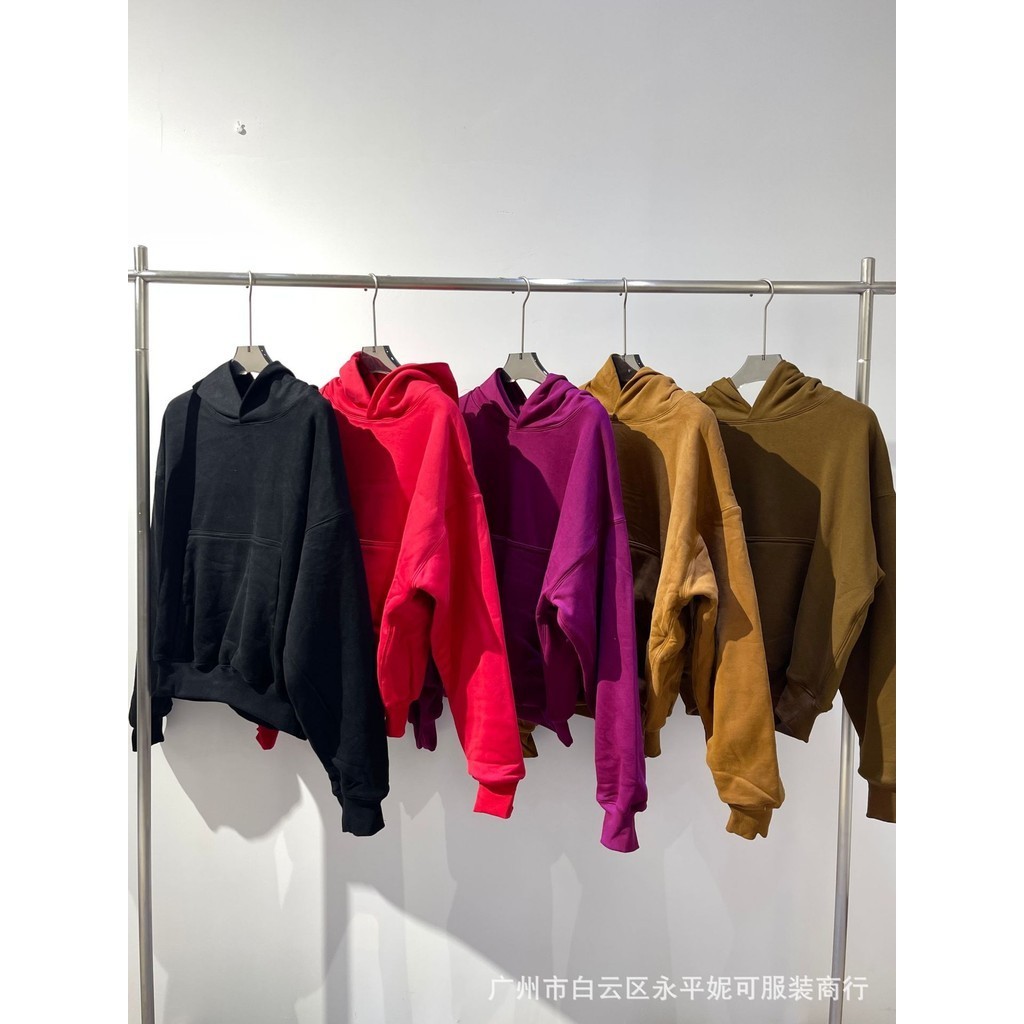 YEEZY SEASON6 Joint Name Solid Color Hoodie European and American High Street Loose plus Size Couple