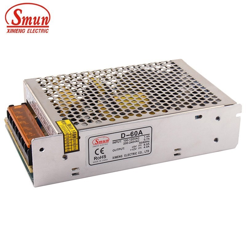 ❊D-60A 5V 6A/12V 4A Dual Switching Power Supply
