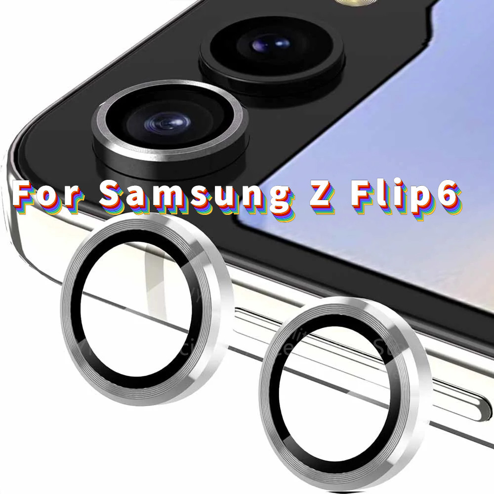 เลนส์กล้องแหวนป้องกันสําหรับ Samsung Galaxy Z Flip 7 6 5 4 5G 2024 เลนส์โลหะกรณีป้องกันกระจกนิรภัยสําหรับ Samsung ZFlip7 Flip6 Flip5 Flip4 ฝาครอบเลนส์