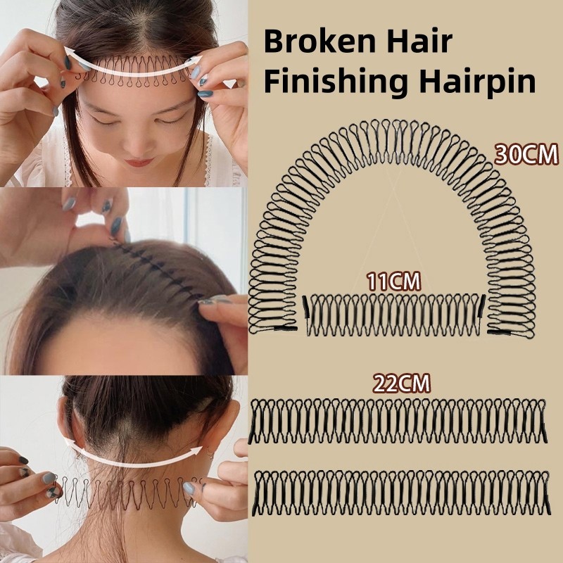 ไม่มีรอยต่อหวีผม Hairpin คงที่ด้านหลังหัวผมหักหมวกผู้หญิง Plug-in Bangs Disc ผม