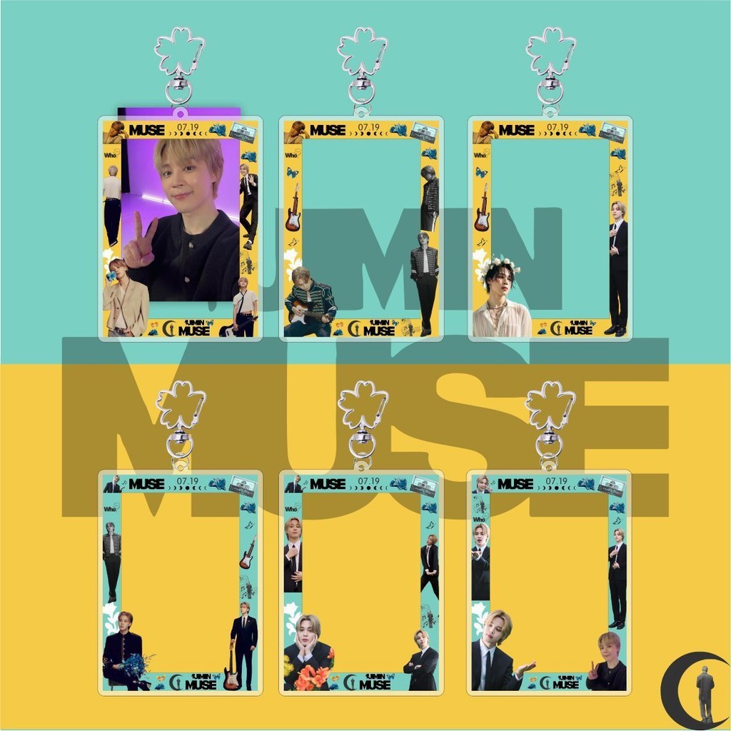 Kpop BTS อัลบั้มใหม่กรอบรูปใส่การ์ดพวงกุญแจ Jimin Idol คอลเลกชันการ์ดขนาดเล็ก MUSE