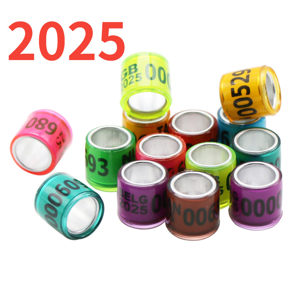 50 ชิ้น 2025 แหวนเท้านกพิราบ 8x11mm ห่วงใส่ขานก แหวนขานกแก้ว เครื่องมือฝึกนก