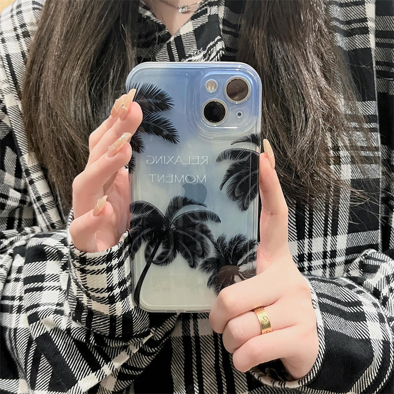 Soft coconut tree Case HP Infinix Smart 10 Hot 50i Hot 50 Hot 50 Pro Note 50 Pro ITEL P55 4G Note 40