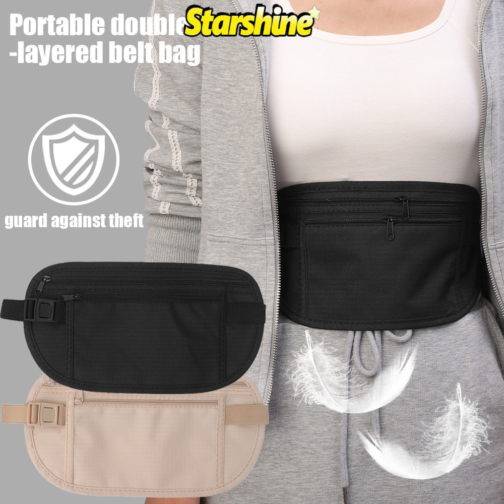 กระเป๋าคาดเอว BagI Ultra-Thin กันน้ําปรับ Casual แฟชั่น Secret Security แพ็คที่มีประโยชน์ Run Light กระเป๋าคาดเอวซ่อนกระเป๋าสตางค์หนังสือเดินทางเงิน nvisible กระเป๋าเอว