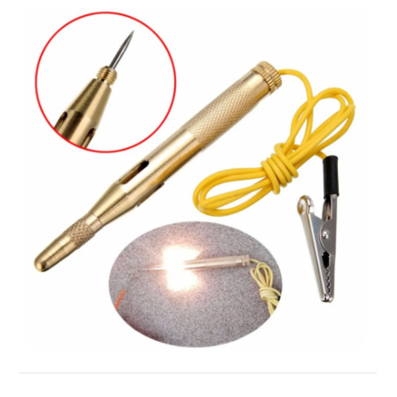 เครื่องมือวินิจฉัย DC 6V 12V 24V ทองแดง Auto Car Light Circuit Tester โคมไฟแรงดันไฟฟ้าทดสอบปากกาเครื่องตรวจจับ Probe ระบบแสง Test