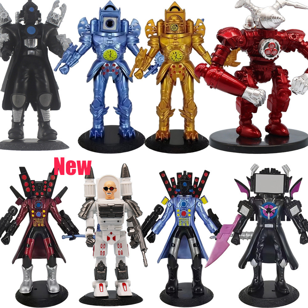 Skibidi ห้องน้ําของเล่น TV Man Clockman Doctor Titan เจาะ Man Speakerman Cameraman Action Figure ของเล่น
