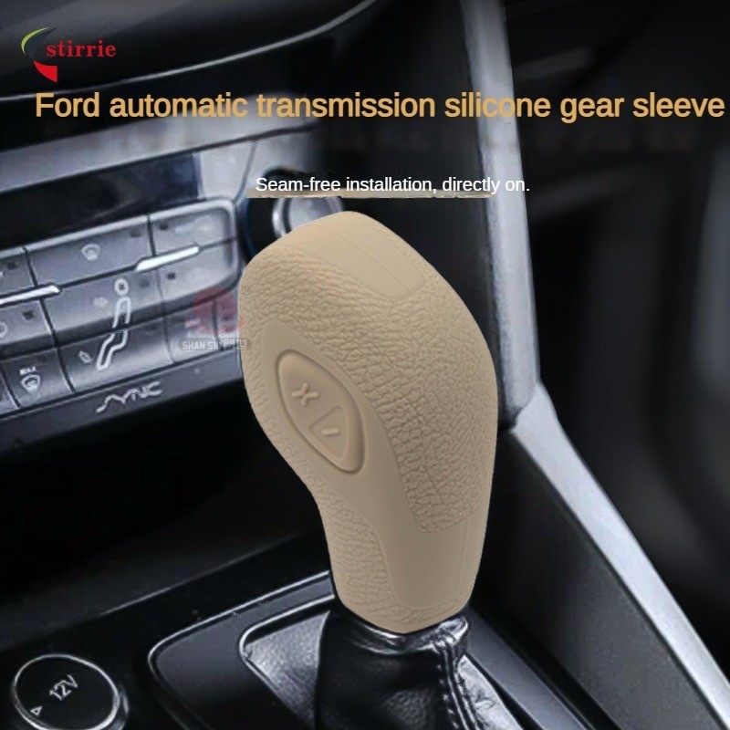 ซิลิโคนรถเกียร์ Shift COLLAR Shift Knob Grips ฝาครอบ Shift Lever ตกแต่งสําหรับ Ford Fiesta ใหม่ Focus Escort Mondeo Ecosport G5R9