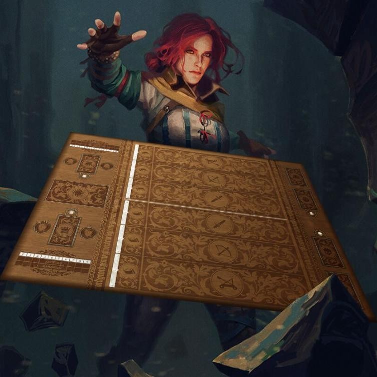 桌 เกมส์สะสมชิ้นส่วน ชีทเกมการ์ด Gwent The Witcher แผ่นรองเล่น