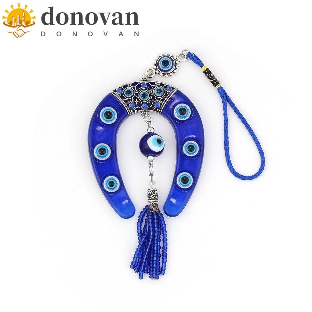 Dodonvan Devils Eye จี้รถแฟชั่นสีฟ้าเครื่องประดับรถแขวนผนังตกแต่ง Handmade เชือกโซ่บ้านห้องนั่งเล่นโทรศัพท์ Charm Evil Eye พวงกุญแจ