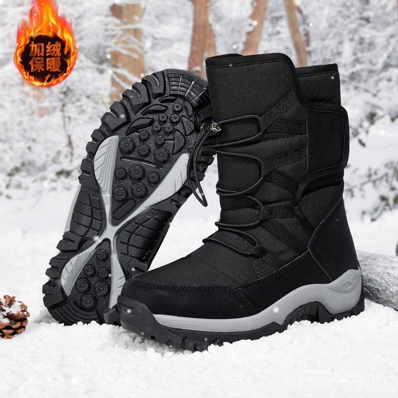 Ready Stock Women's Shoes Snow BOOTS High-Top cotton Shoes Waterproof Cold-proof Thermal cotton BOOT