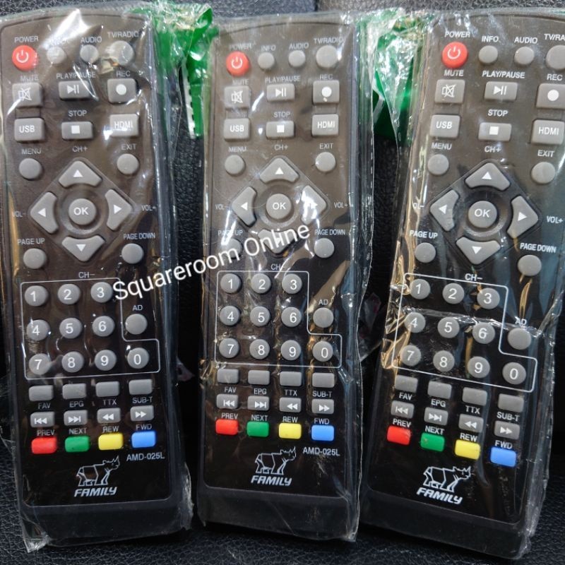 รีโมทคอนโทรล รีโมท กล่องดิจิตอลทีวี แฟมิลี่ Remote TV Digital Family
