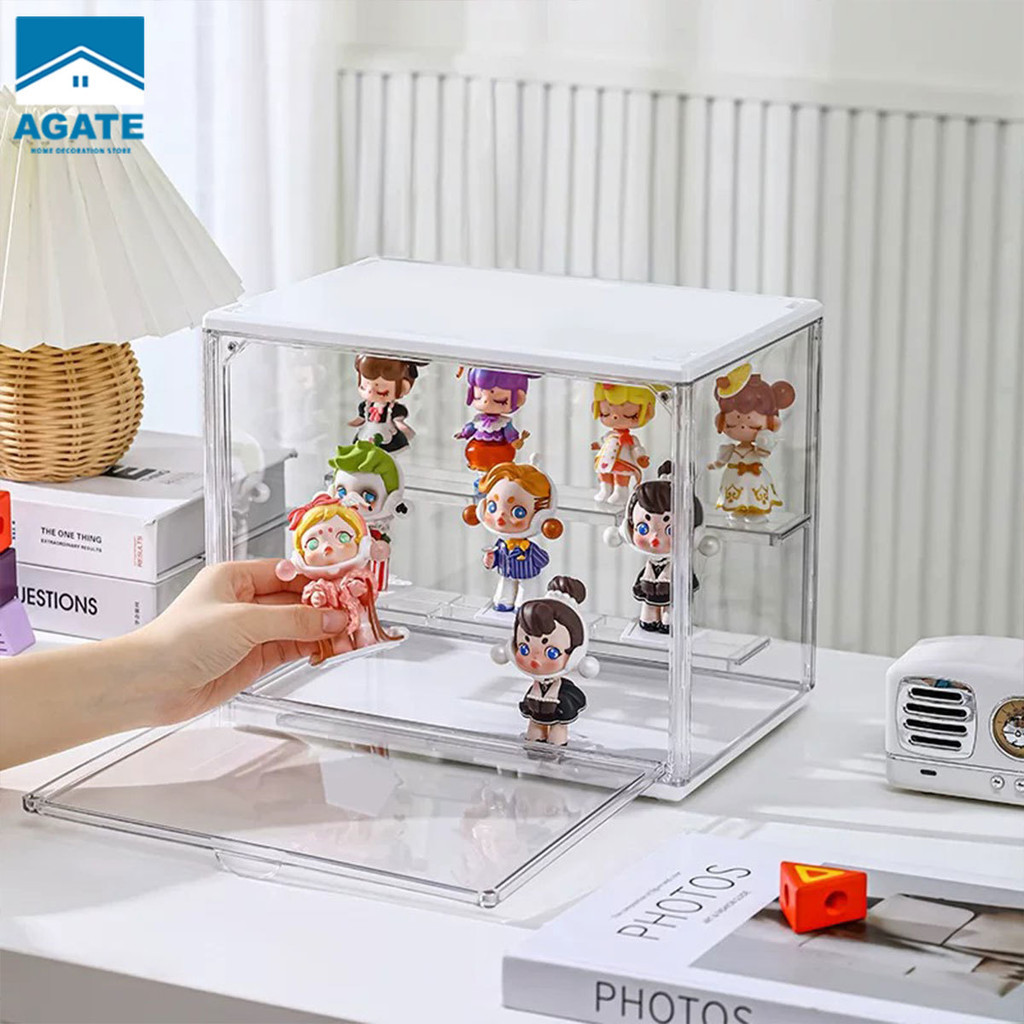 กล่องอะคริลิคใส กล่องโชว์ 3 ชั้น ที่เก็บโมเดล ฟิกเกอร์ ชั้นวางโมเดลอคริลิค